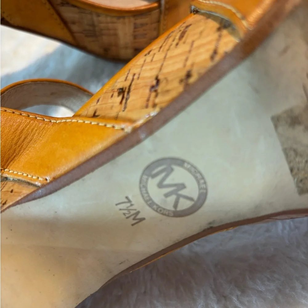 Michael Kors Gold and Tan Women's Sandals - Picture 5 of 7